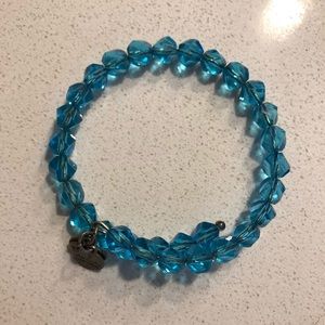 Alex and Ani blue beaded wrap bracelet